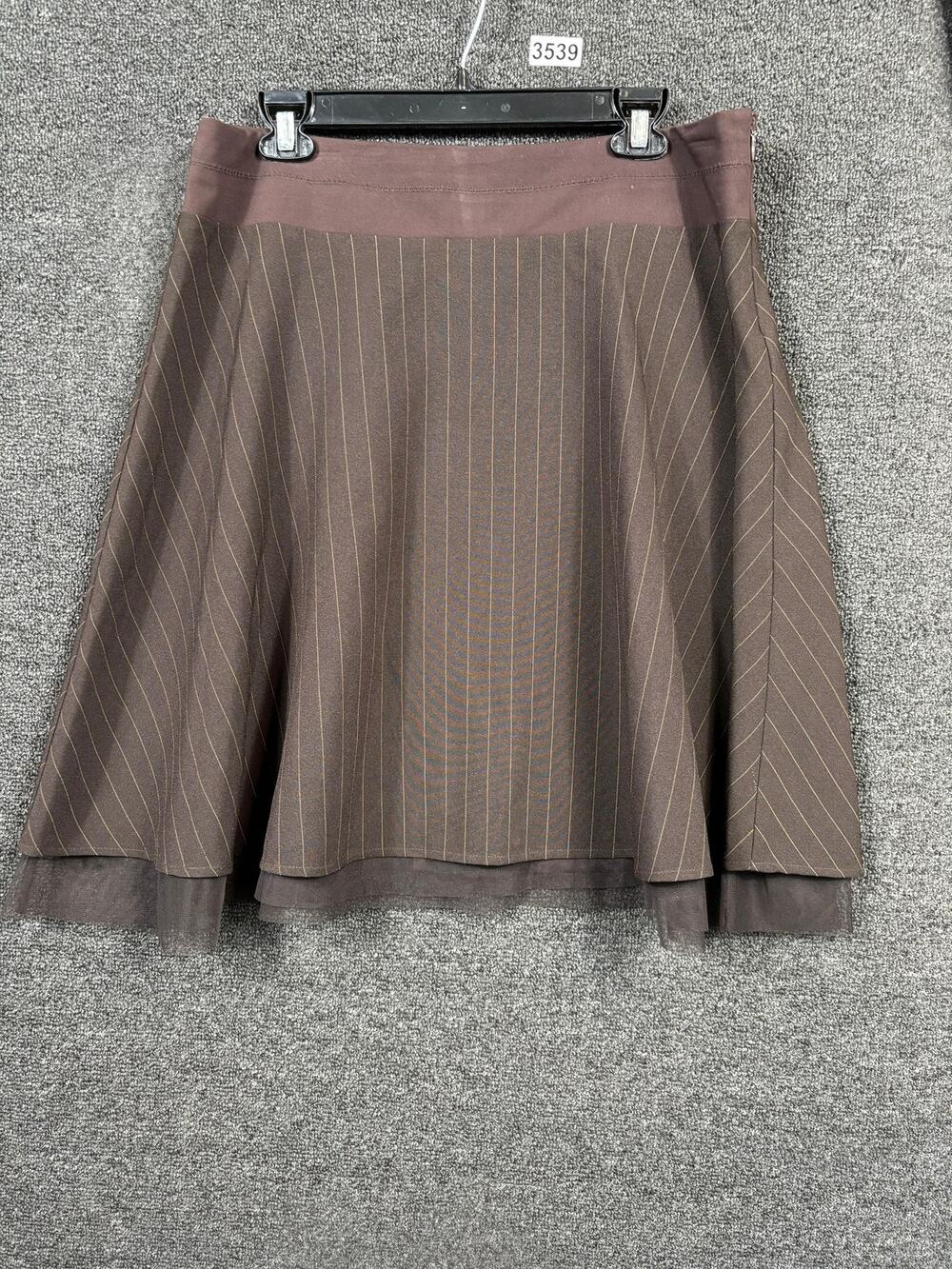 To The Max Skirt Womens 10 A Line Pinstripe Career Office Classic Polyester Work